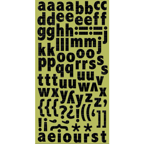 Cosmo Cricket - Ready Set Chipboard - Licorice Alphabet, CLEARANCE