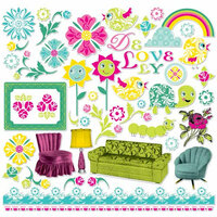 Cosmo Cricket - DeLovely Collection - Ready Set Chipboard