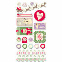 Cosmo Cricket - Mitten Weather Collection - Christmas - Ready Set Chipboard