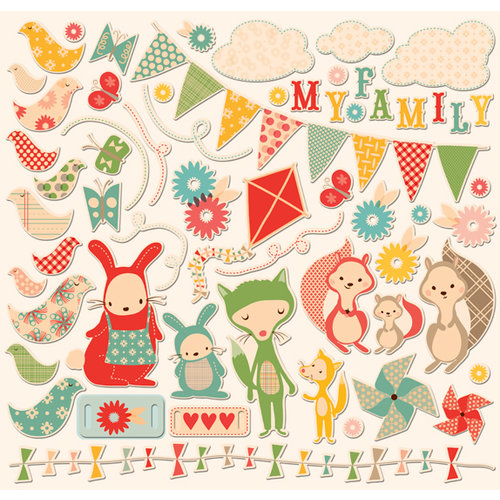 Cosmo Cricket - Togetherness Collection - 12 x 12 Ready Set Chipboard