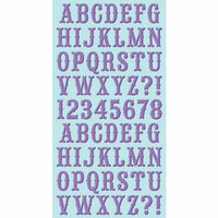 Cosmo Cricket - Ready Set Chipboard - Lavender Bling Alphabet