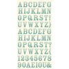 Cosmo Cricket - Ready Set Chipboard - Faded Blue Alphabet