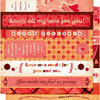 Cosmo Cricket - Chemistry Collection - Valentines - 12 x 12 Double Sided Paper - Strip Tease, CLEARANCE