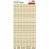 Cosmo Cricket - Tiny Type Collection - Alphabet Cardstock Stickers - Cream