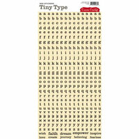 Cosmo Cricket - Tiny Type Collection - Alphabet Cardstock Stickers - Cream