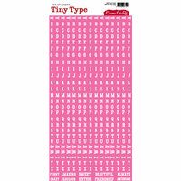 Cosmo Cricket - Tiny Type Collection - Alphabet Cardstock Stickers - Pink, CLEARANCE