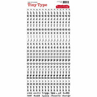 Cosmo Cricket - Tiny Type Collection - Alphabet Cardstock Stickers - Black Clear