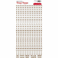 Cosmo Cricket - Tiny Type Collection - Alphabet Cardstock Stickers - Brown Clear