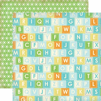 Carta Bella Paper - Baby Mine Collection - Boy - 12 x 12 Double Sided Paper - Alphabet Blocks