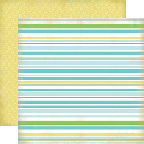 Carta Bella Paper - Baby Mine Collection - Boy - 12 x 12 Double Sided Paper - Baby Boy Stripes