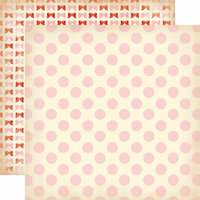 Carta Bella Paper - Baby Mine Collection - Girl - 12 x 12 Double Sided Paper - Baby Girl Dots