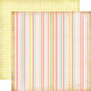 Carta Bella Paper - Baby Mine Collection - Girl - 12 x 12 Double Sided Paper - Baby Girl Stripe