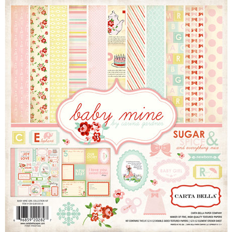 Carta Bella Paper - Baby Mine Collection - Girl - 12 x 12 Collection Kit