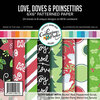 Catherine Pooler Designs - Christmas - 6 x 6 Patterned Paper - Love Doves And Poinsettias