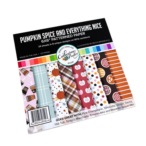 Catherine Pooler Designs - Pie Day Collection - 6 x 6 Patterned Paper Pack - Pumpkin Spice and Everything Nice