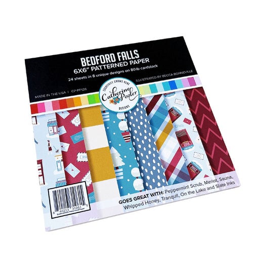 Catherine Pooler Designs - Winter On Main Street Collection - 6 x 6 Patterned Paper Pack - Bedford Falls