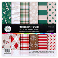 Catherine Pooler Designs - Christmas - 12 x 12 Patterned Paper Pack - Snowflakes and Spruce