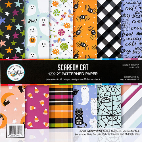 Scaredy Cat 12x12 Paper Pack - Catherine Pooler - Happy Meowloween