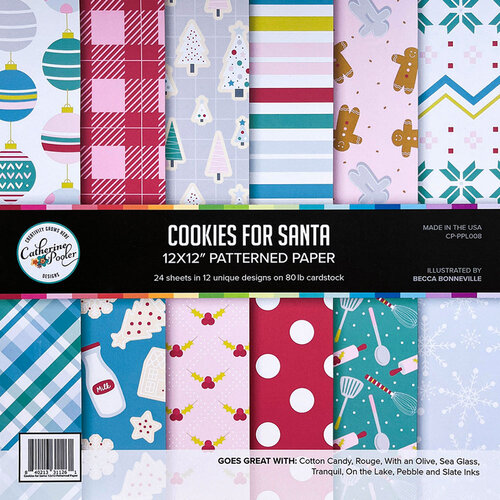 Catherine Pooler Designs - Holiday De-Lights Collection - 12 x 12 Patterned Paper Pack - Cookies For Santa