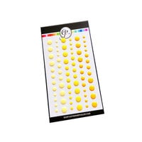 Catherine Pooler Designs - Petals and Purrs Collection - Enamel Dots - Party Yellows