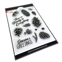 Catherine Pooler Designs - Clear Photopolymer Stamps- Pinecone Greetings