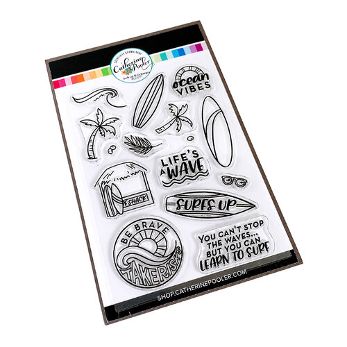Catherine Pooler Designs - Clear Photopolymer Stamps - Surf's Up