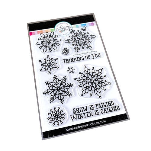 Catherine Pooler Designs - Winter Wonders Collection - Clear Photopolymer Stamps - Scrolling Snowflakes