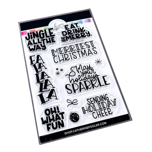 Catherine Pooler Designs - Jolly Extras Collection - Christmas - Clear Photopolymer Stamps - Merriest Sentiments
