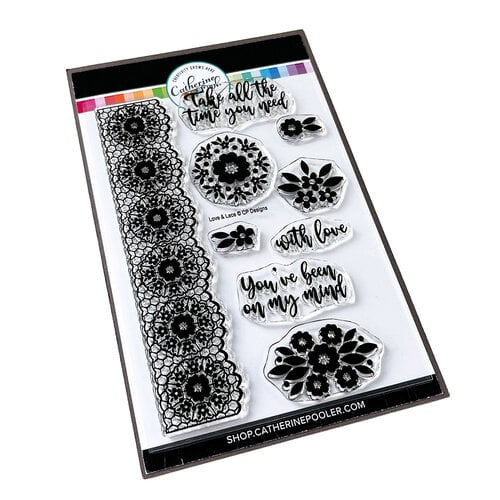 Catherine Pooler Designs - Love And Lace Collection - Clear Photopolymer Stamps - Love And Lace