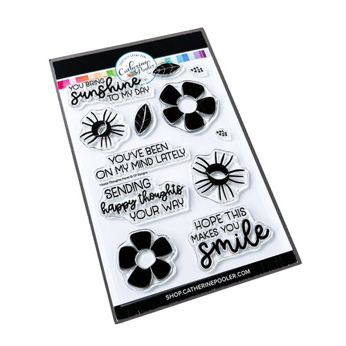 Catherine Pooler Designs - Clear Photopolymer Stamps - Happy Thoughts Floral Stamp Set