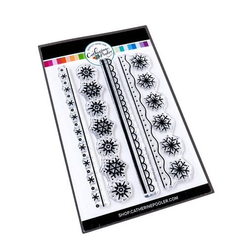 Catherine Pooler Designs - Holiday De-Lights Collection - Clear Photopolymer Stamps - Piping Practice Borders