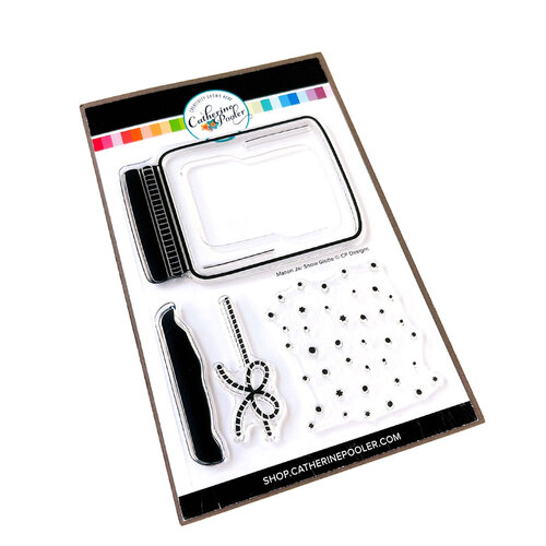 Catherine Pooler Designs - Winter On Main Street Collection - Clear Photopolymer Stamps - Mason Jar Snow Globe