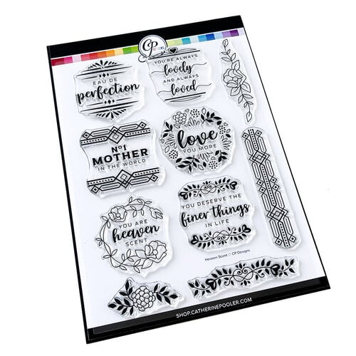 Catherine Pooler Designs - Eau De Perfection Collection - Clear Photopolymer Stamps - Heaven Scent Label