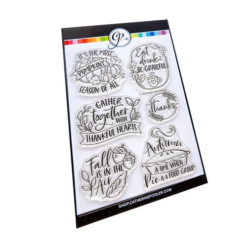 Catherine Pooler Designs - Fall Festival Collection - Clear Photopolymer Stamps - Festive Fall Sentiments