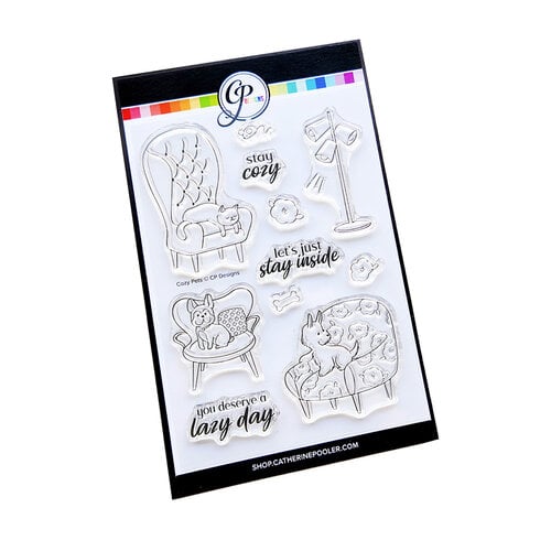 Catherine Pooler Designs - Curl Up With Winter Collection - Clear Photopolymer Stamps - Cozy Pets