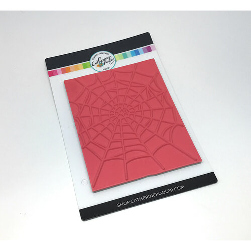 Catherine Pooler Designs - Halloween - Cling Mounted Rubber Stamp - Spider Web Background