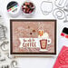 Catherine Pooler Designs - Latte and Leaves Collection - Cling Mounted Rubber Stamps - Blowing Leaves