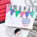 Catherine Pooler Designs - Extra Frosting Collection - Cling Mounted Rubber Stamps - Wonky Stripe Background