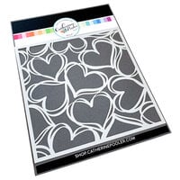 Catherine Pooler Designs - Love N Hearts Collection - Stencils - Scribbled Hearts