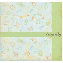 Crate Paper - Double Sided Textured Paper - Baby Bee Collection - Dragonfly
