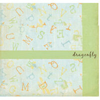 Crate Paper - Double Sided Textured Paper - Baby Bee Collection - Dragonfly