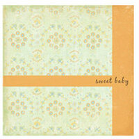 Crate Paper - Double Sided Textured Paper - Baby Bee Collection - Sweet Baby