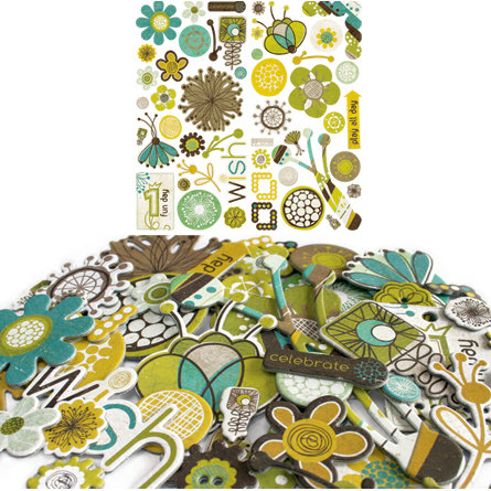 Crate Paper - Brook Collection - Chipboard Stickers - Accents