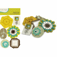 Crate Paper - Brook Collection - Sparkle Chipboard Stickers with Glitter and Gem Accents, CLEARANCE