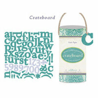 Crate Paper - Crateboard - Chipboard Alphabet, Numbers and Punctuation -  Samantha Collection - Wildflower, CLEARANCE