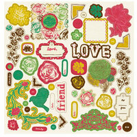 Crate Paper - Cottage Collection - Chipboard Stickers - Accents, CLEARANCE