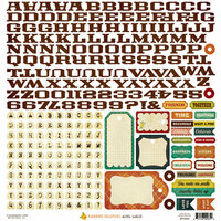 Crate Paper - Farmhouse Collection - Cardstock Stickers - Alphabet and Labels