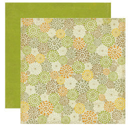 Crate Paper - Lemon Grass Collection - 12 x 12 Double Sided Textured Paper - Citrus