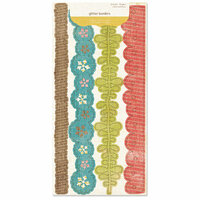 Crate Paper - Lillian Collection - Glitter Borders, CLEARANCE