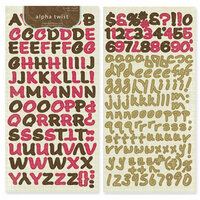 Crate Paper - Mia Collection - Alphabet Stickers - Alpha Twist, CLEARANCE